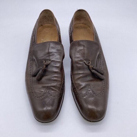 Salvatore Ferragamo Dress Shoes Brown Leather Tassel Wingtip Loafers main image 5